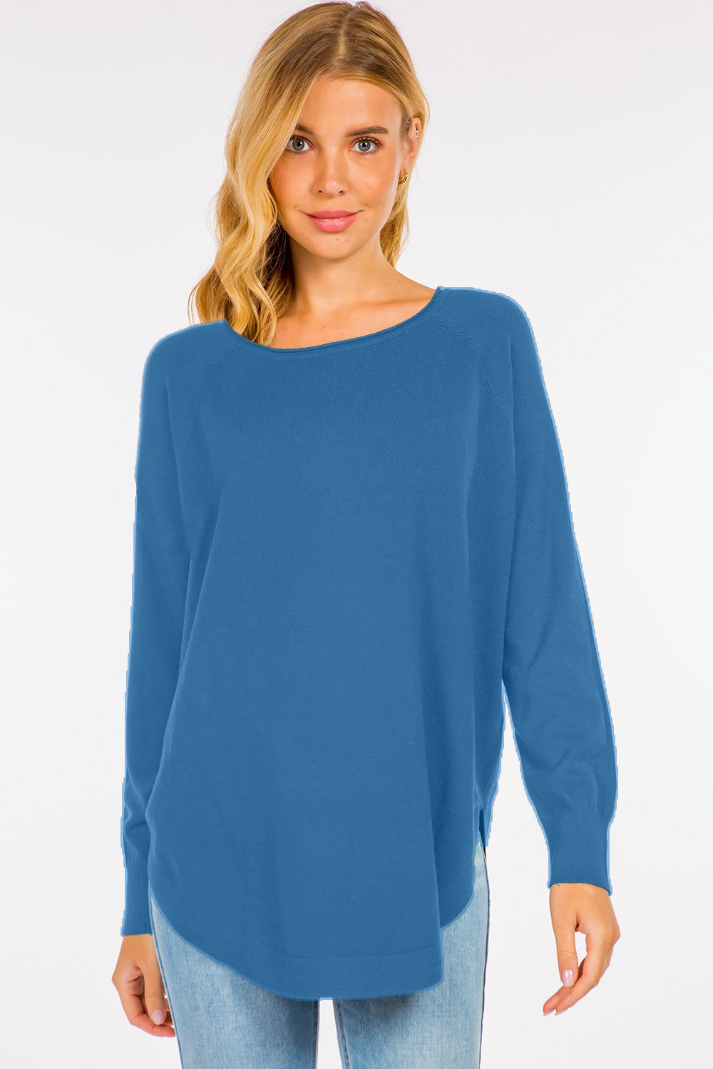 Boat Neck Cozy Sweater - S/M / DORI BLUE ShopatGrace.com