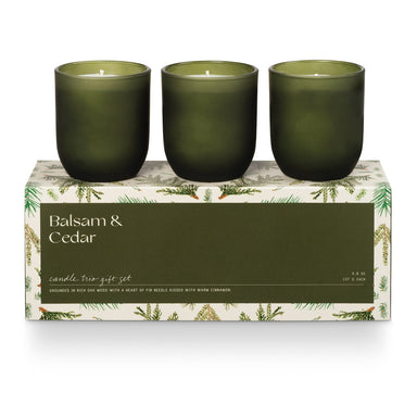 Ullume, Balsam & Cedar Candle Trio Gift Set, Balsam & Cedar, three candles