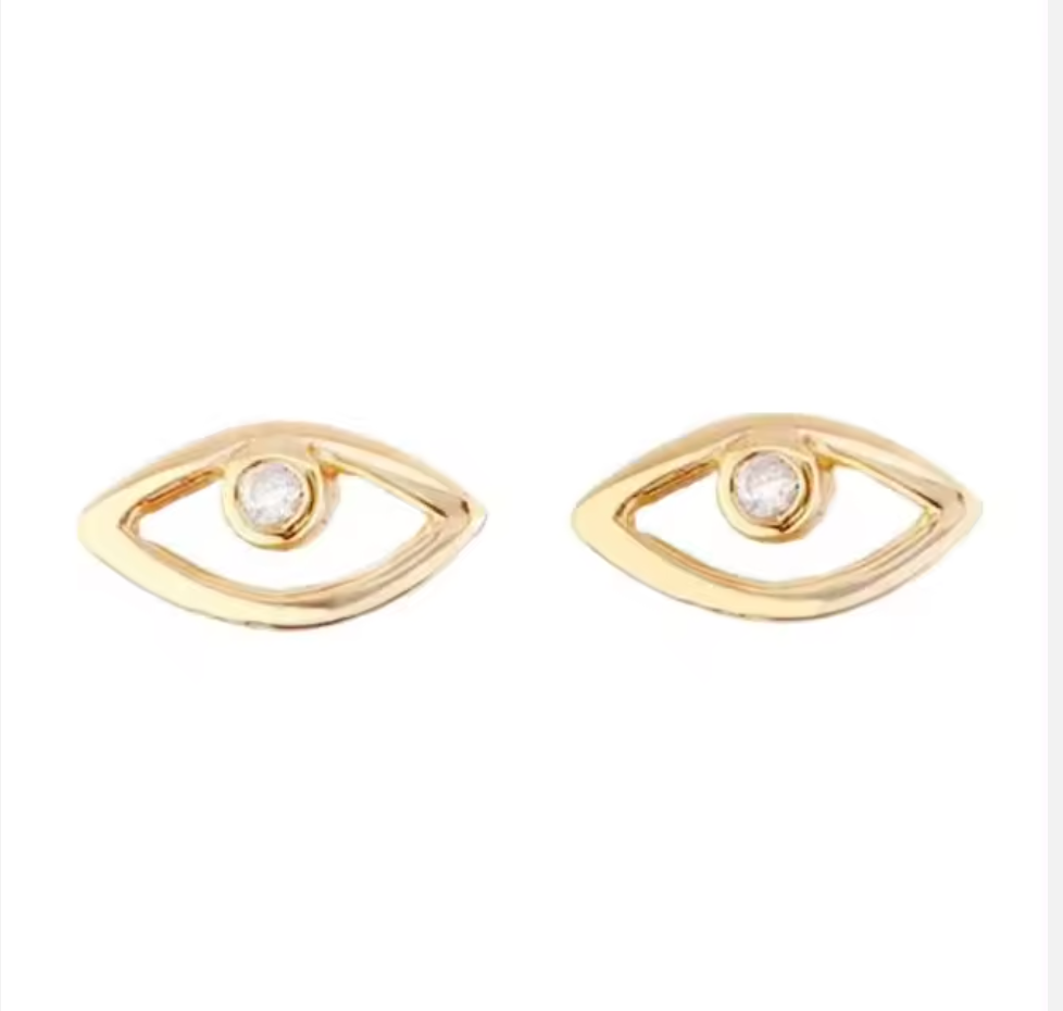 Harper's Understated Evil Eye Studs