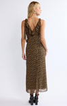 Shop At Grace, Be Fierce Leopard Maxi Dress, taupe black, maxi dress, date night dress, ruffle detail, sleeveless