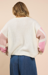 Shop At Grace, Candy Sweater, multi, color block, long sleeves, round neck