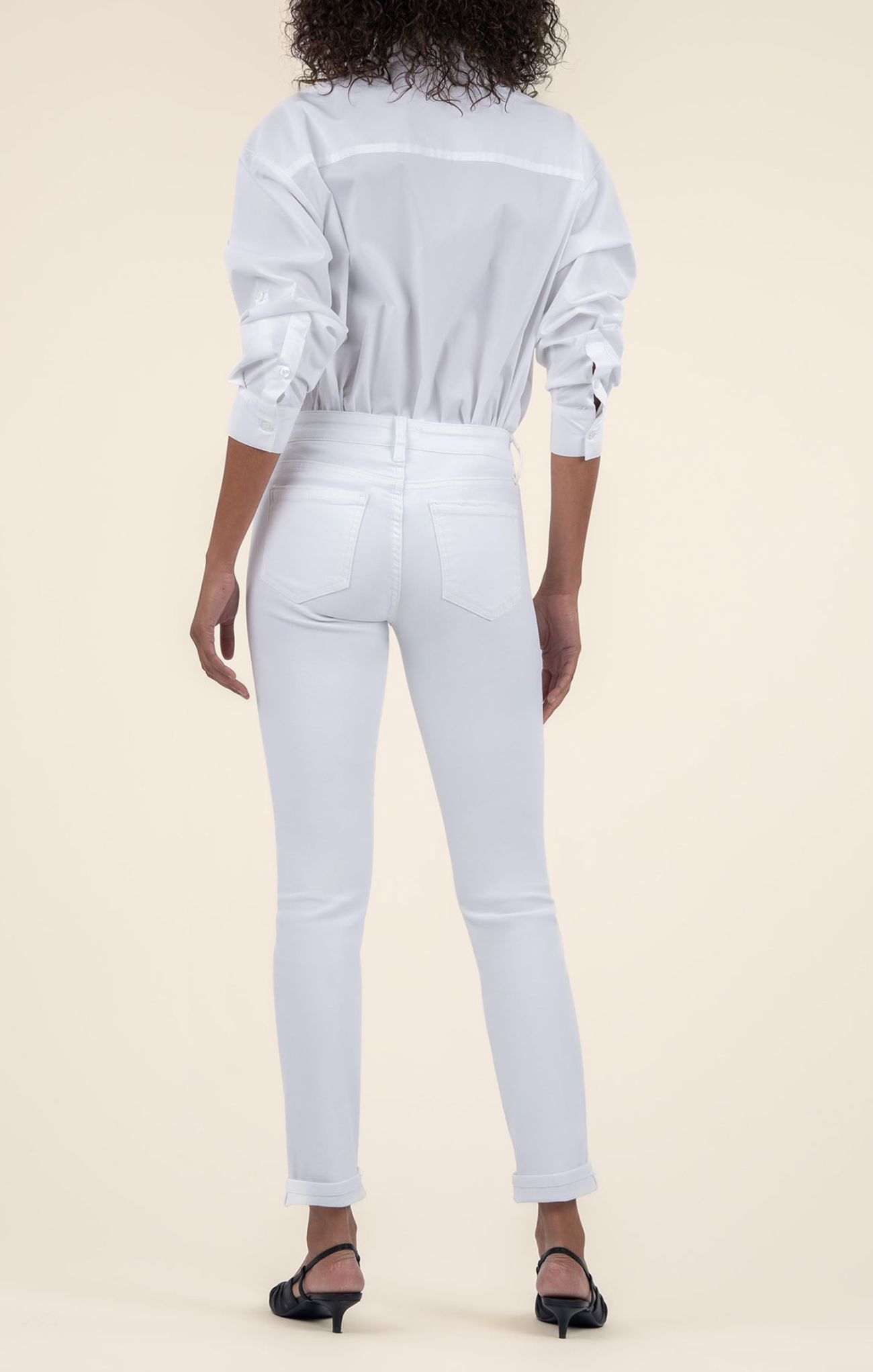 Shop At Grace, KUT, Catherine Boyfriend, optic white, jean, high rise, skinny 