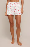 Shop At Grace, Z Supply, Dawn Heart Short, rendezvous, pajama short, smocked waistband, heart pattern