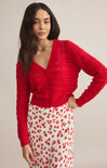 Shop At Grace, Z Supply, Romance Cardigan, cherry, button front, long sleeves, crochet pattern