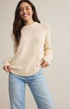 Shop At Grace, Z Supply, Sweet Thing Sweater, sandstone, long sleeves, heart embroidery