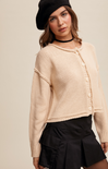 Shop At Grace, Aurelia Cardi, champagne, button front, chunky cardigan 