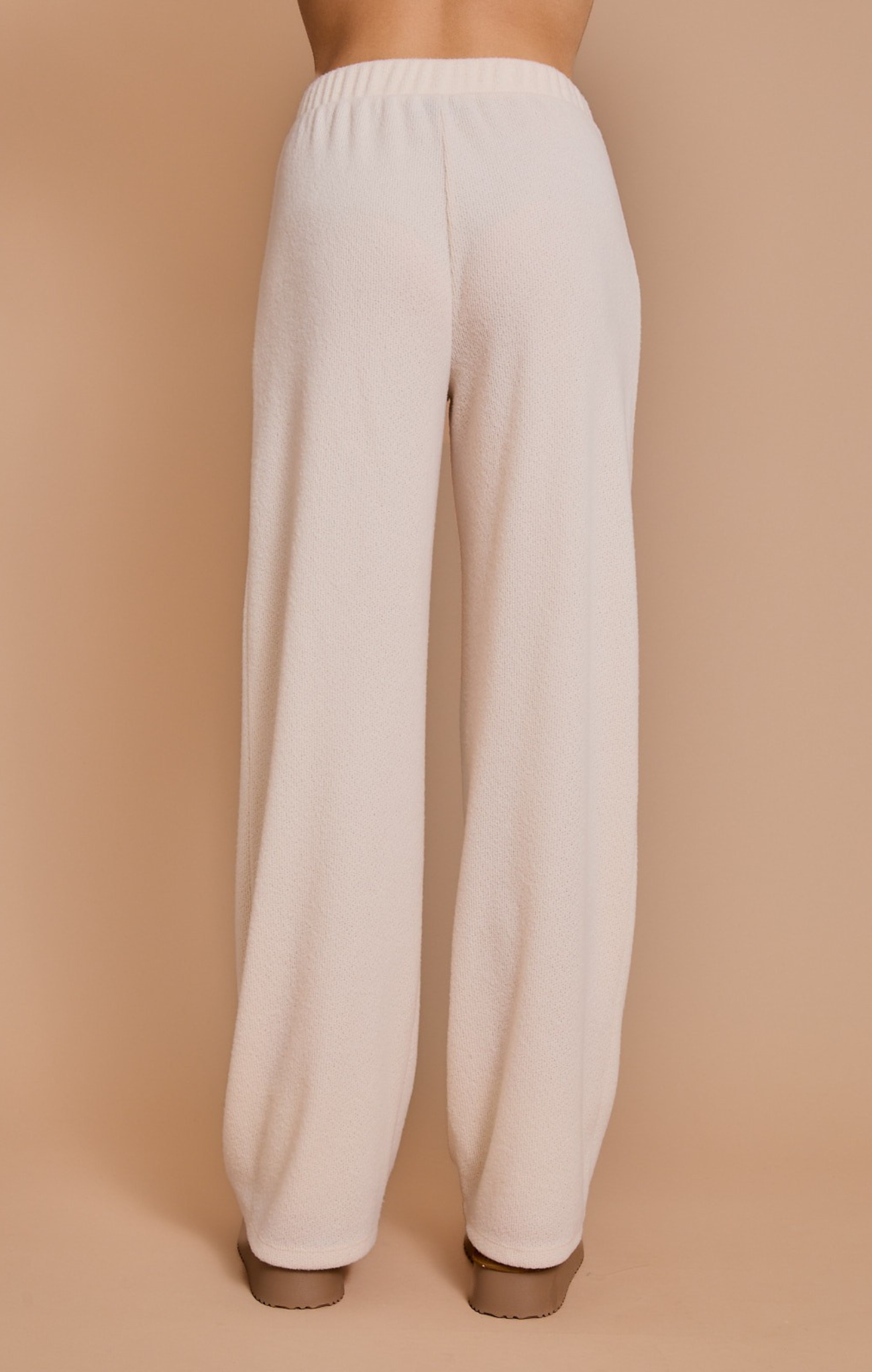 Shop At Grace, Mia Cozy Knit Pants, cream, front pockets, elastic waist