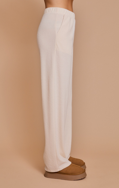 Shop At Grace, Mia Cozy Knit Pants, cream, front pockets, elastic waist