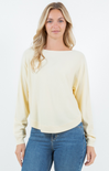 Shop At Grace, Dreamers Cropped Pullover Sweater, Butter