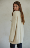 Shop At Grace, Jonelle Pullover, cream, long sleeves, round neck, oversized sweater