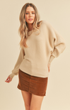 Shop At Grace, Judith Dolman Sweater, beige, long sleeves, ribbed material