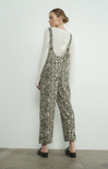 Shop At Grace, Leopard Overalls, leopard, sleeveless, leopard print, deep u-neck, crop pant