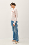 Shop At Grace, Proper Collar Sweater, blush, collared sweater, long sleeves, button front