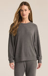 Shop At Grace, sleep tight rib ls top, z-supply, charcoal heather, loungewear, long sleeves, crewneck