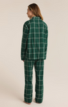 Shop At Grace, Z-Supply, Dreamer Plaid Set, nobile fir, pajama set, plaid pattern, drawstring pants and button up top