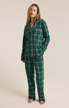 Shop At Grace, Z-Supply, Dreamer Plaid Set, nobile fir, pajama set, plaid pattern, drawstring pants and button up top