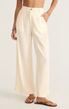 Shop At Grace, Z Supply, Vista Pant, sea salt, elastic waist, button front, boot, linen pant