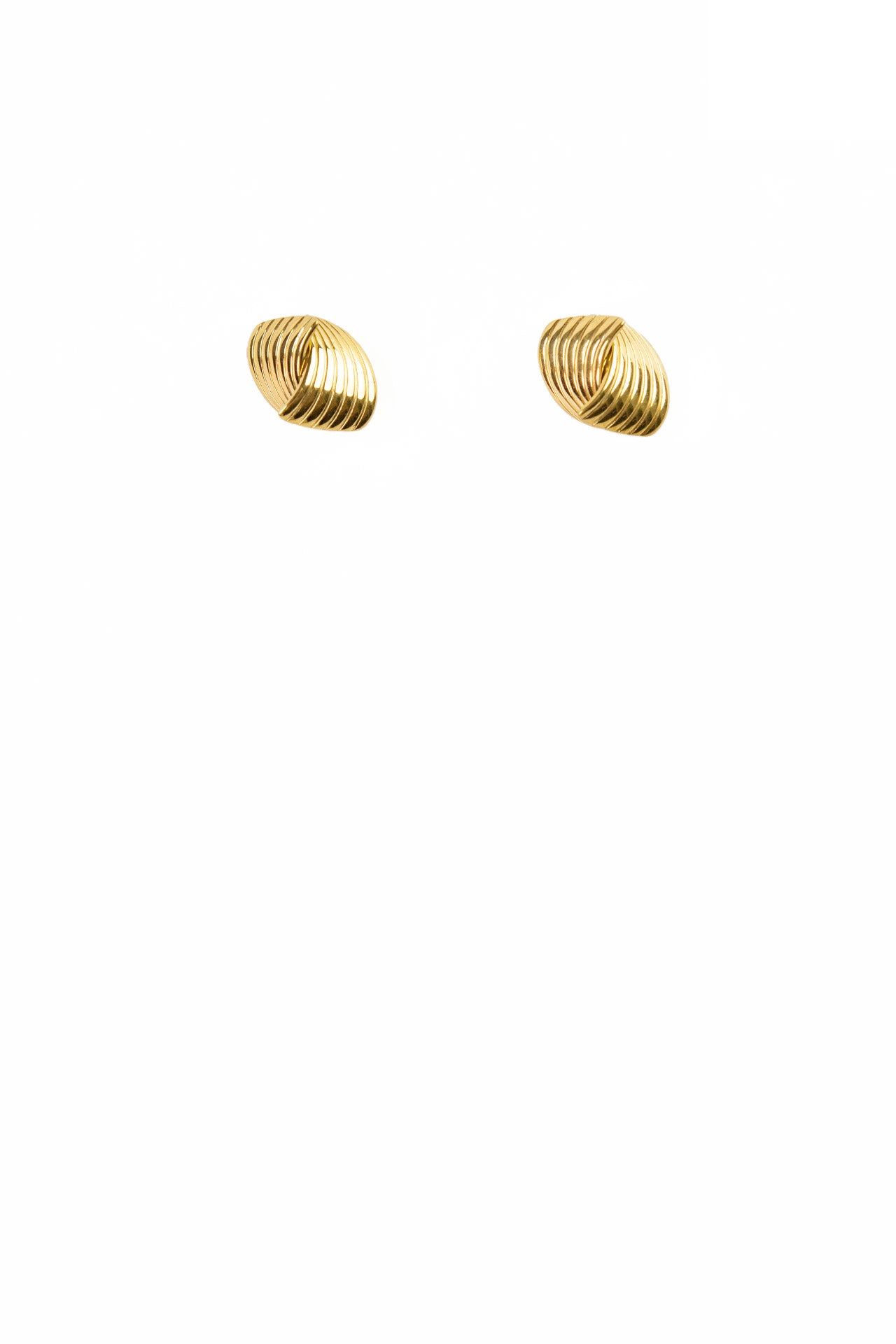 Brooke Striped Gold Stud Earrings