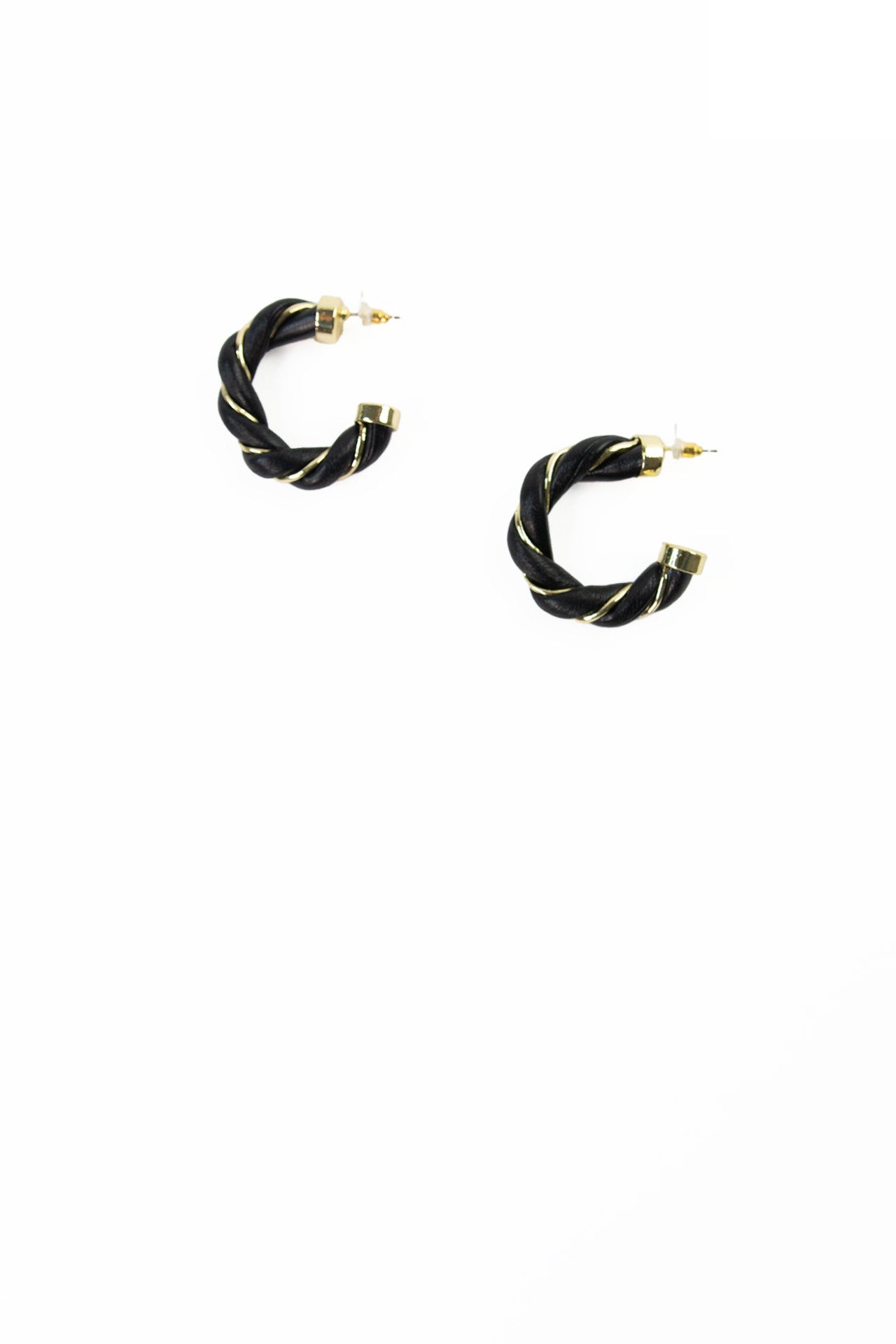 Caitlyn Twisted Leather and Brass Studs