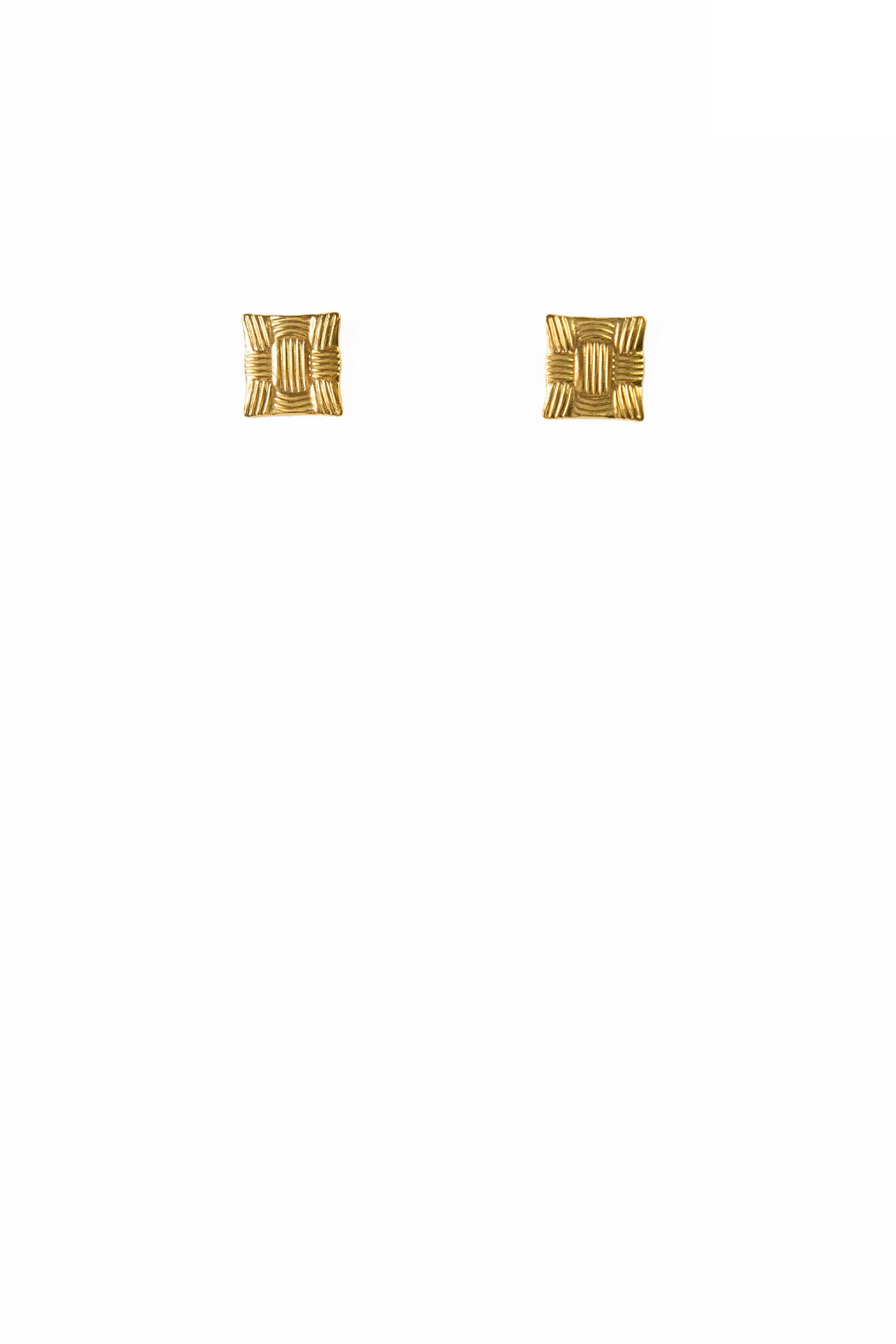 Delaney Woven Square Button Studs