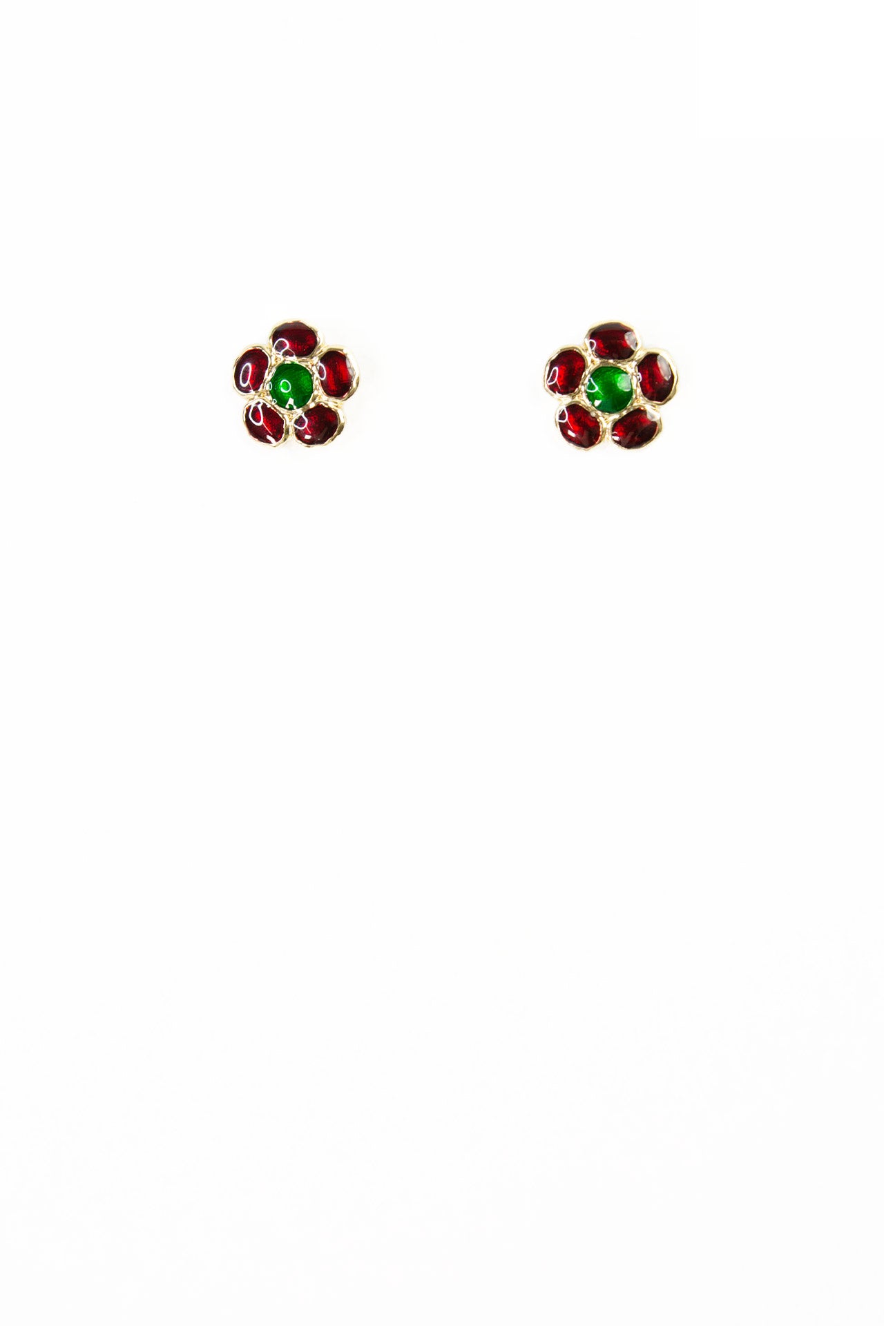 Emily Fall Flower Enameled Stud