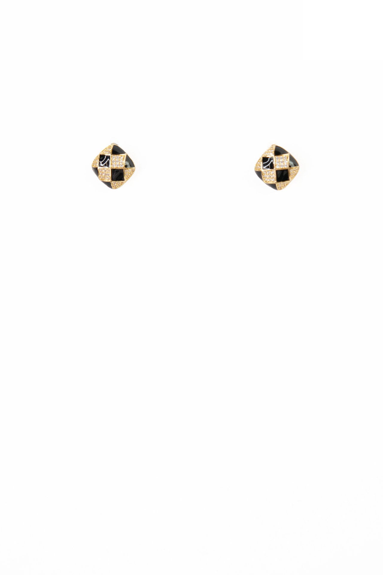 Natalie Vintage Black Button Studs