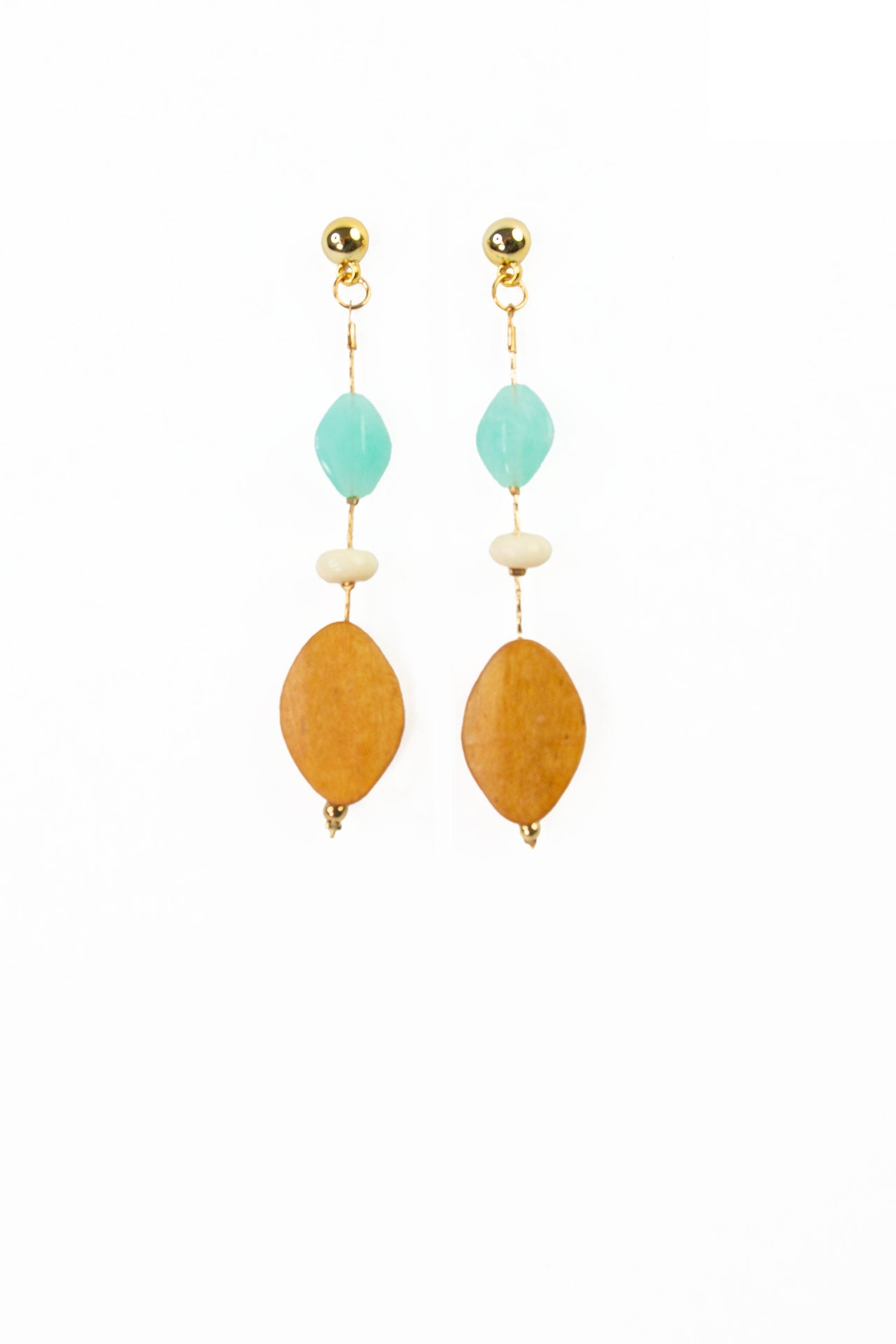 Savannah Beaded Timber Earrings