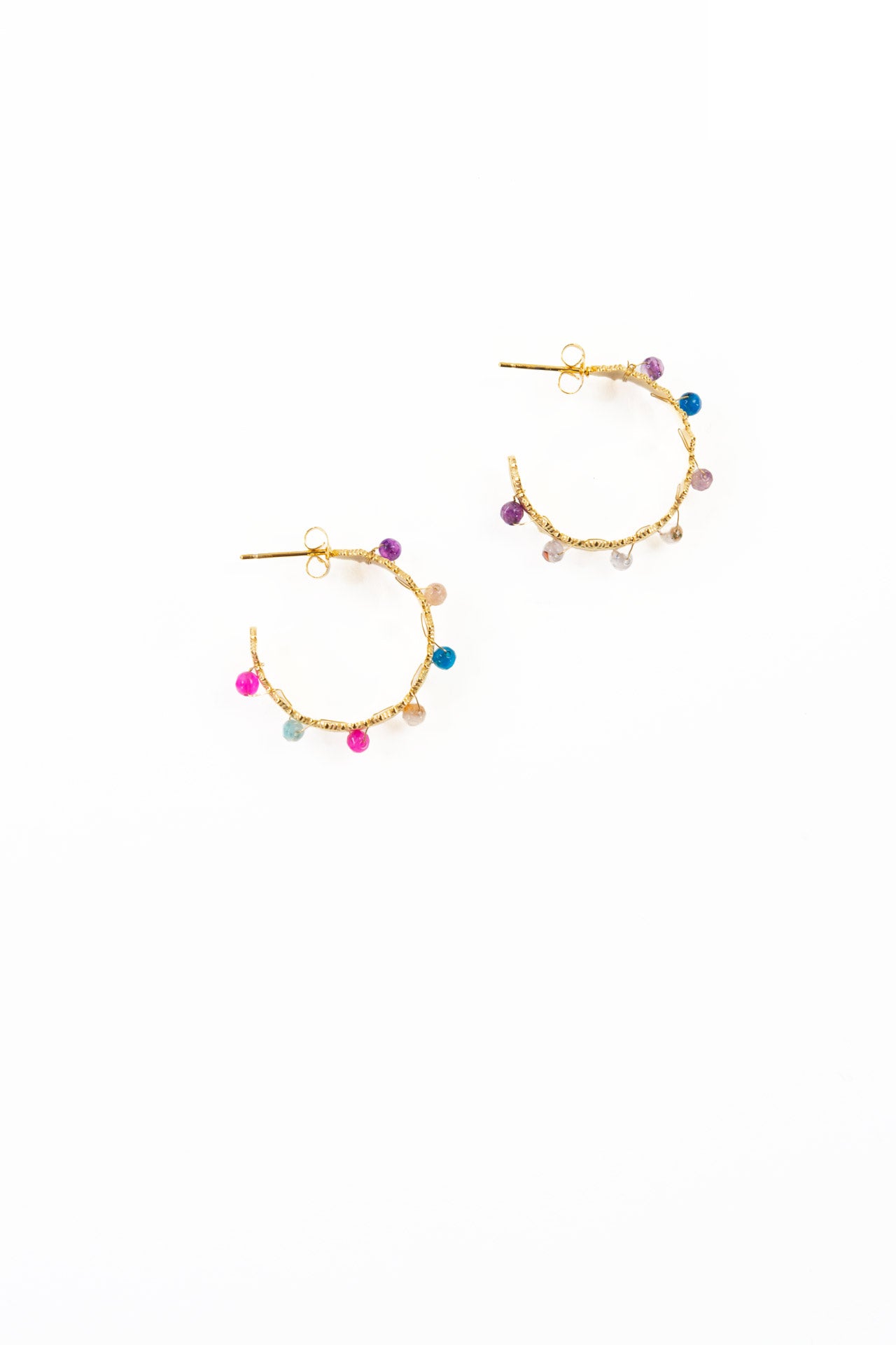 Skylar Beaded Hoop Earrings