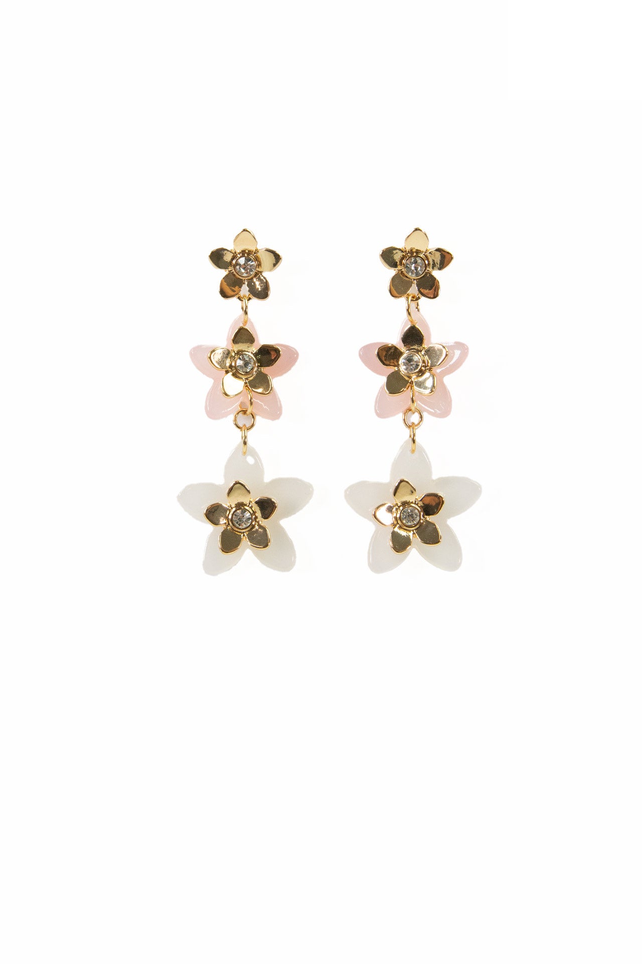 Zadie Tri-Flower Earrings