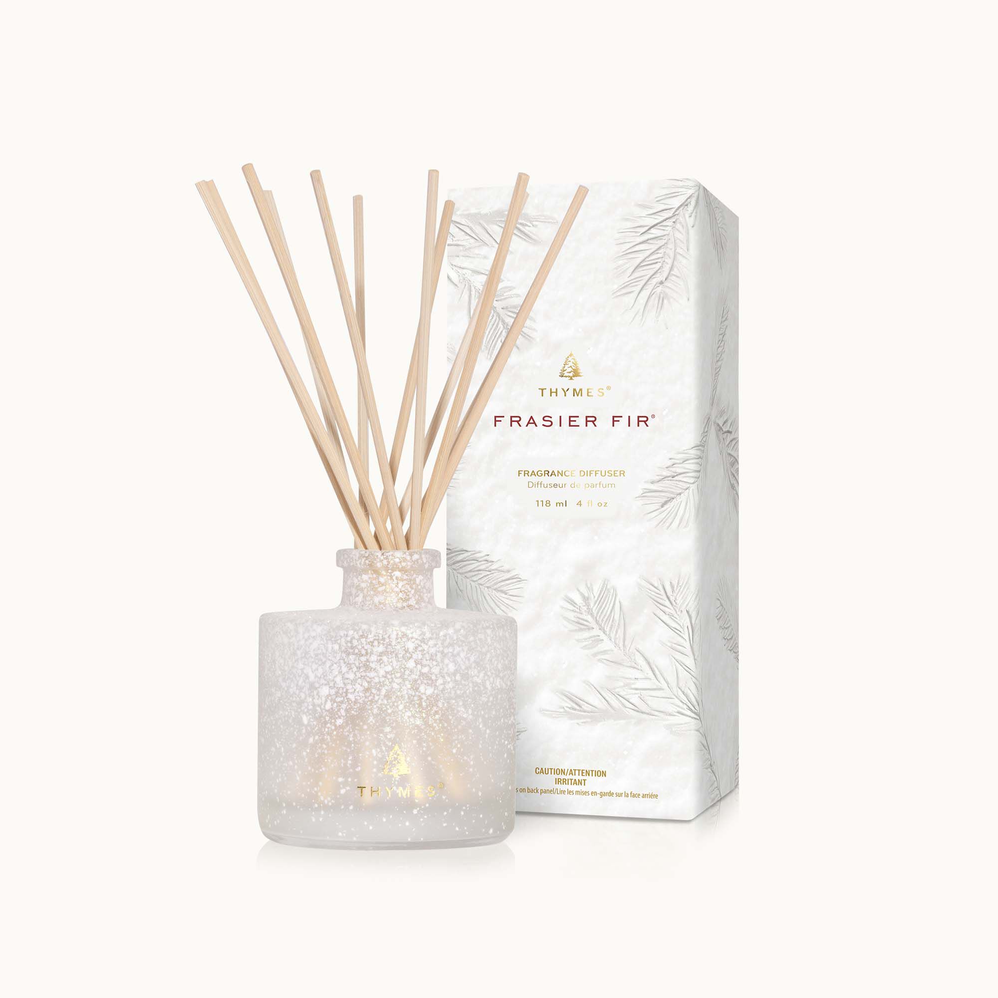 Thymes, Frasier Fir Flocked Petite Reed Diffuser, Frasier fir scent, diffuser