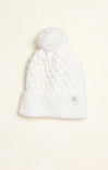 Ella Ivory Winter Lodge Beanie, pom pom, cuffed rim, everyday beanie