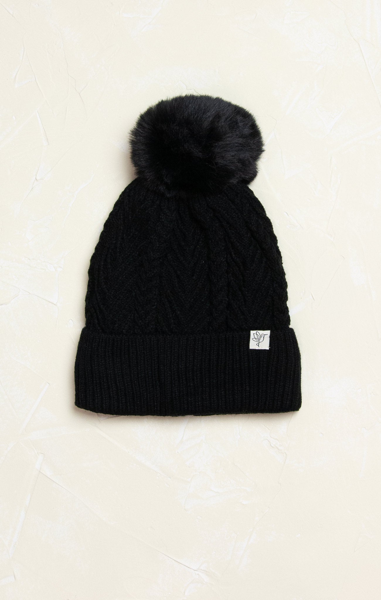 Harper Cozy Cable Knit Beanie w/ Pom Pom, five colors, ivory, black, grey,ecru,red, winter hat