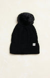 Harper Cozy Cable Knit Beanie w/ Pom Pom, five colors, ivory, black, grey,ecru,red, winter hat