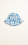 Plaid Sherpa Bucket Hat, blue, sherpa, bucket hat, plaid pattern 