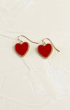 Shop At Grace, Red Heart Drop Earrings, gold hardware, red hearts, drop earrings