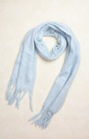 Remi Oversized Ring Scarf, blue, chunky scarf, fringe ends