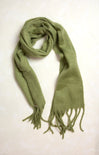 Remi Oversized Ring Scarf, green, chunky scarf, fringe ends