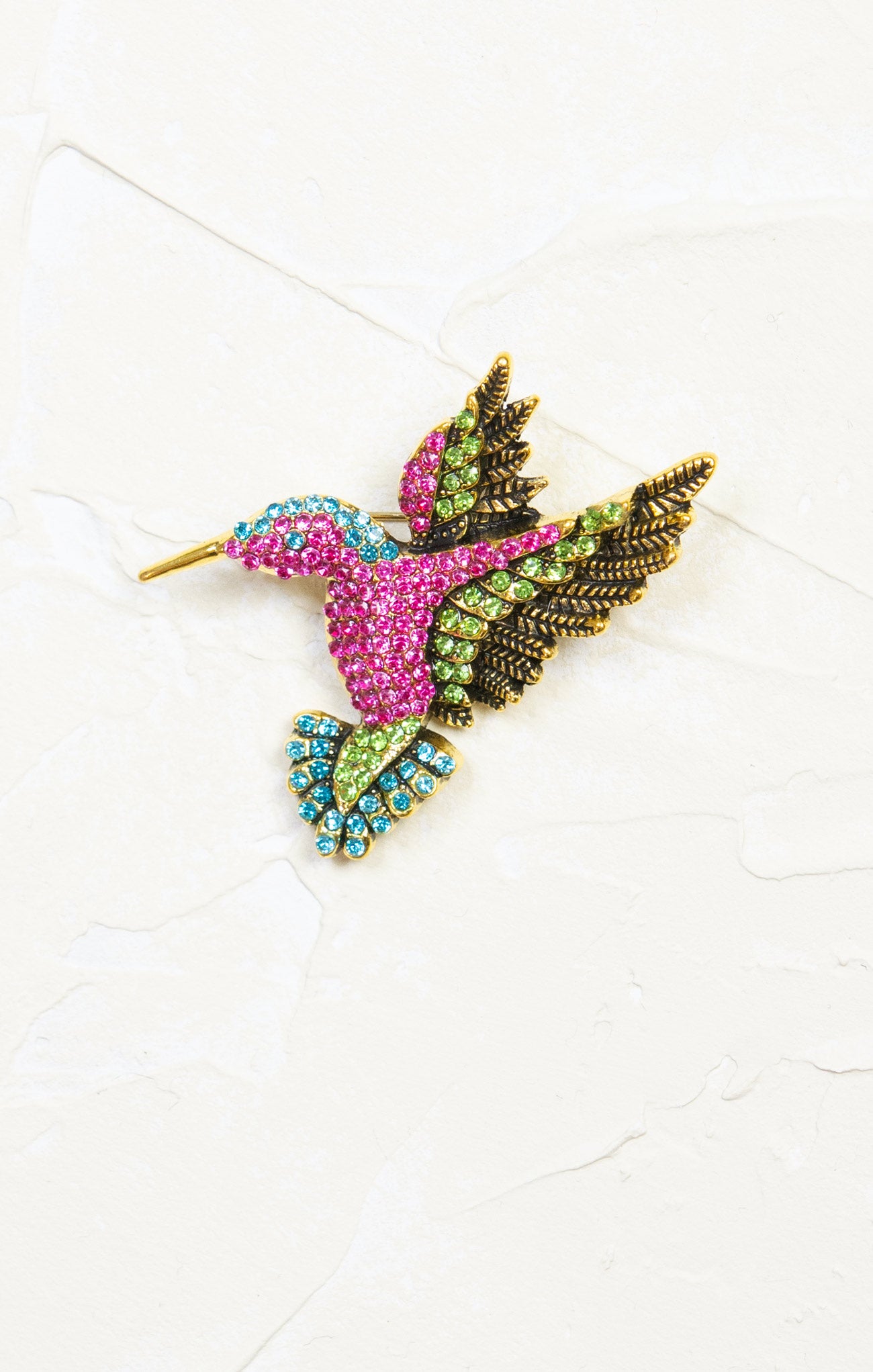 Rhinestone Hummingbird Brooch, pin, brooch, glitz hummingbird