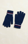 Stripe Knit Gloves, navy, red and white stripe detail, mittens, gloves