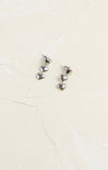 Shop At Grace, Triple Heart Earrings, silver, three hearts, drop earrings