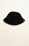 Two Tone Sherpa Bucket Hat, black, bucket hat, two tone pattern