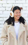 Shop At Grace, Arctic Sanctuary Shearling Sheepskin Fur Earmuffs, cognac, sheepskin, earmuffs 