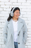 Shop At Grace, Arctic Sanctuary Shearling Sheepskin Fur Earmuffs, grey, sheepskin, earmuffs 