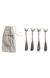 Shop At Grace, Canape Knives W/ Reindeer Handles, set of 4