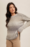 Celia Boucle Sweater, grey, long sleeves, boucle fabric, round neck