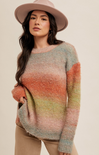 Celia Boucle Sweater, pastel multi, long sleeves, boucle fabric, round neck