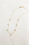 Shop At Grace, Charm Necklace, pearl and gold, adjustable clasp and length