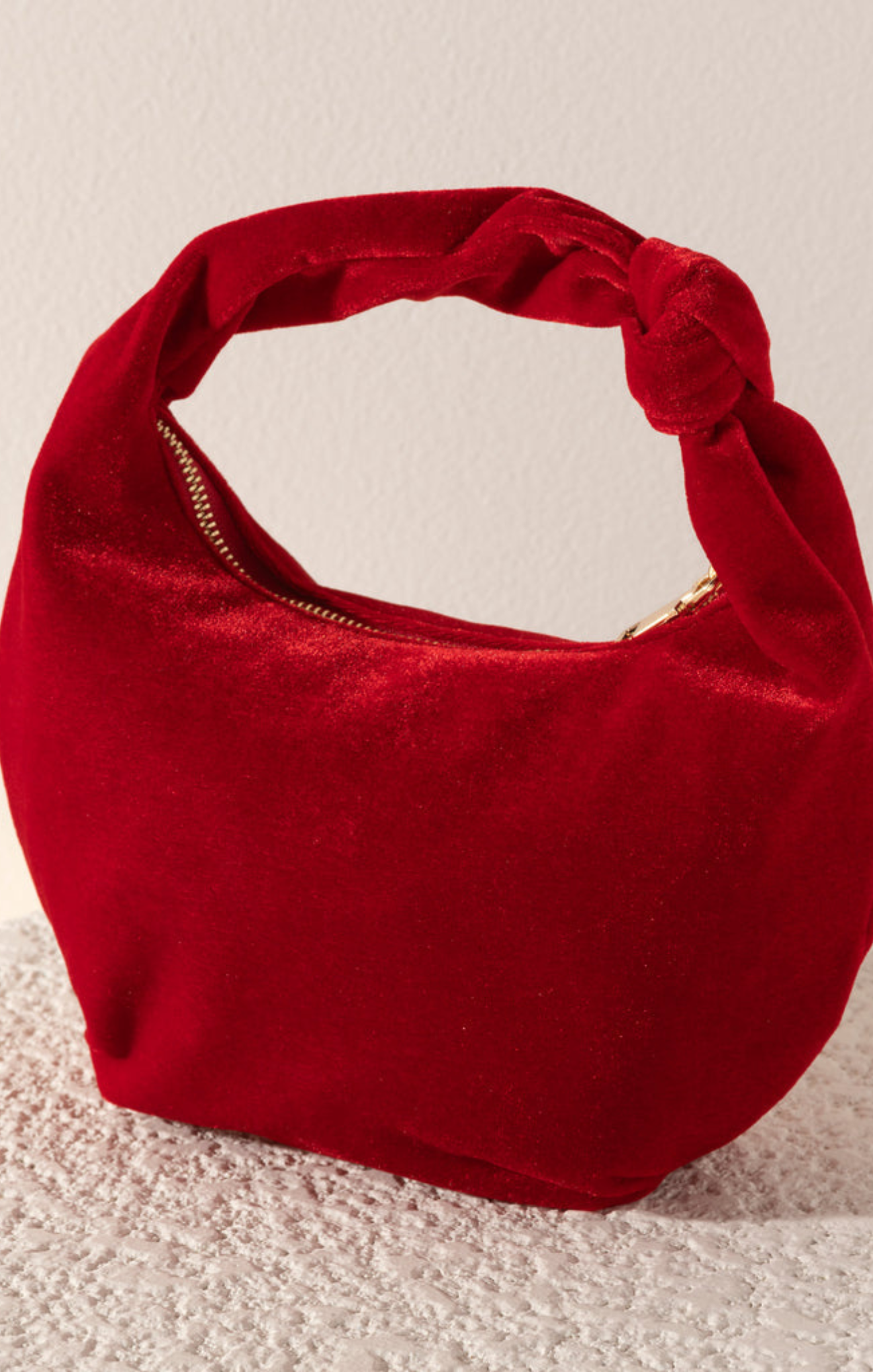 Chrissy Knotted Velvet Bag