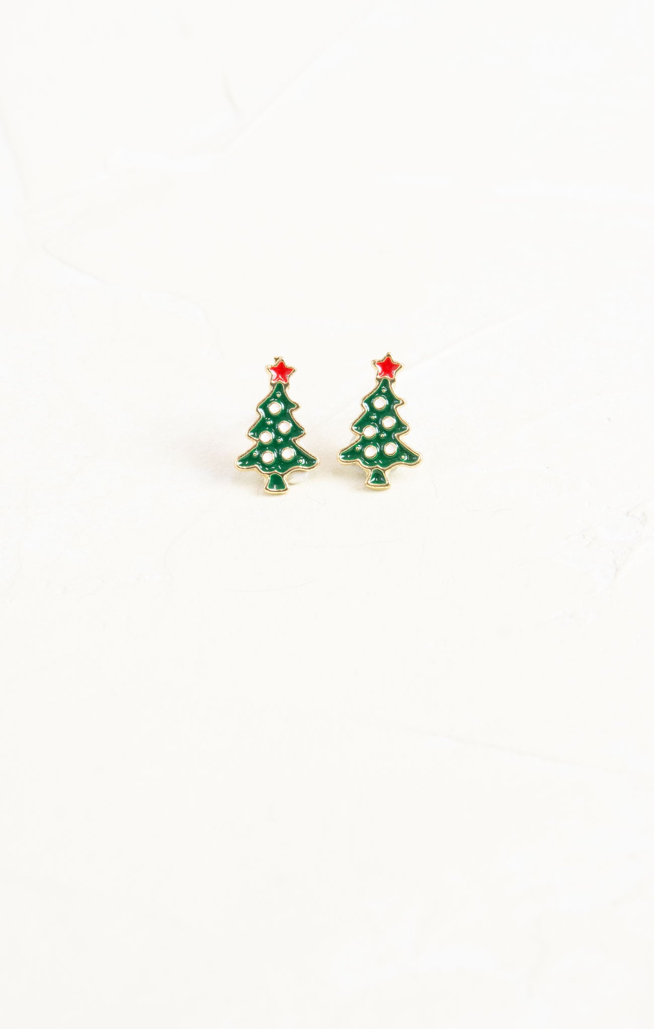 Shop At Grace, Classic Christmas Tree Stud With Star, holiday stud, holiday tree, stud