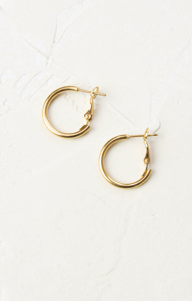 Shop At Grace, Classic Hoop Earrings, gold, grace staple earrings, 20mm